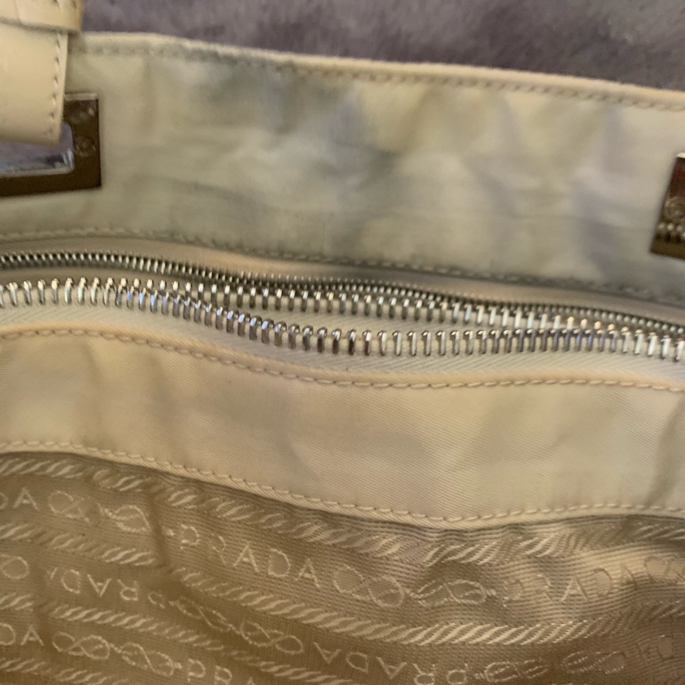 Auth Cream Prada medium shoulder bag - Picture 9 of 13